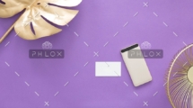 smartphone on ultra violet background PJXPHRA