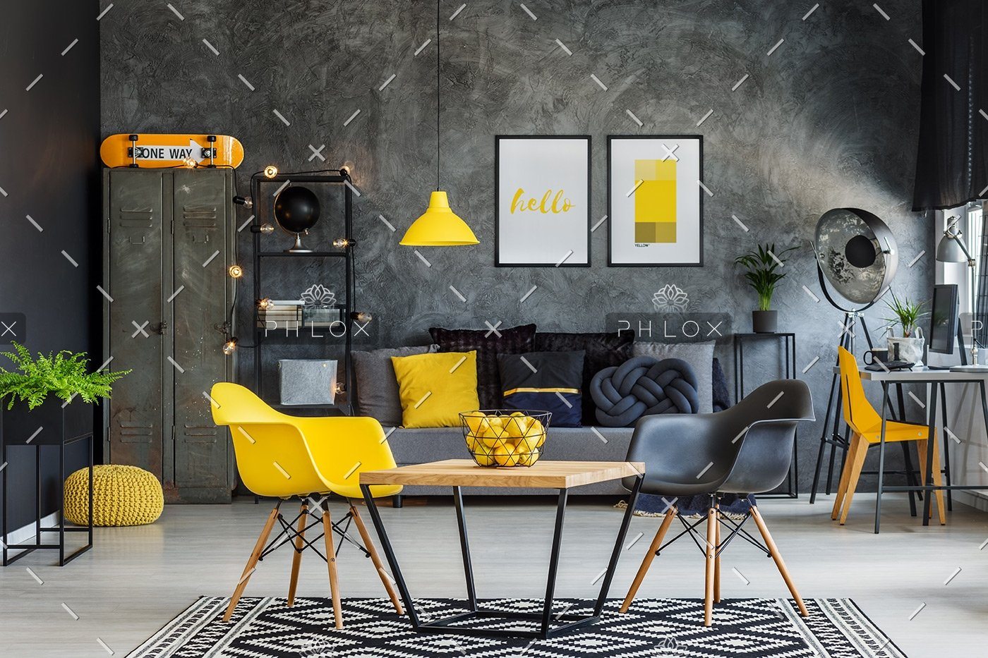 yellow and gray industrial office PFDQ5CR
